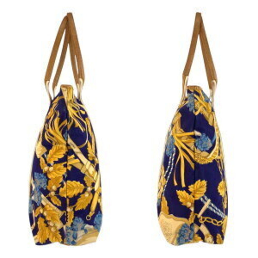 LOEWE Blue Multicolor Canvas Leather Tote Shoulder Bag - Picture 7 of 10